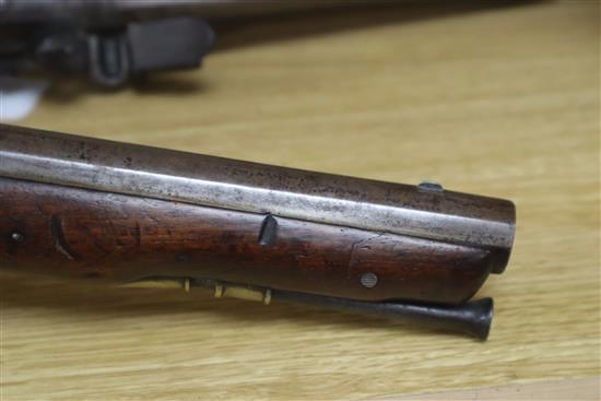 A pair of late 18th / early 19th century flintlock pistols